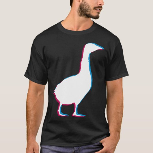 T-shirt Cool Goose Duck Silhouette Stylish Geese Bird Anim (Devant)