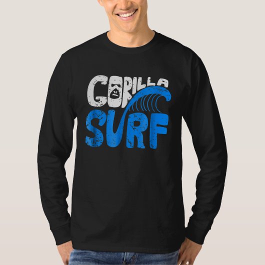 T-shirt Cool Gorilla Face Surf Gorilla Surf (Devant)