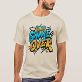 T-shirt Cool Graffiti Game Over Controller Urban Gamer (Devant)