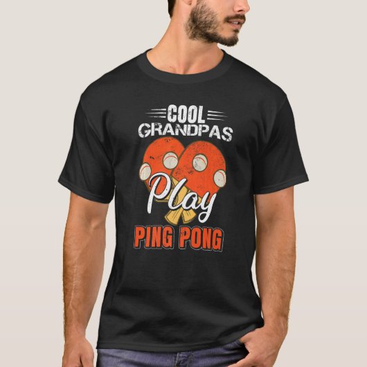 T-shirt Cool Grandpas Jouer Ping Pong Paddle Ping Pong (Devant)