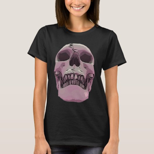 T-shirt Cool Graphic Skull Death Skeleton Goth Halloween (Devant)