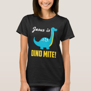 T-shirt Cool Graphisme Tee - shirts Jésus est Dino Mite