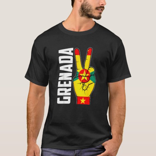 T-shirt Cool Grenada Flag Patriotic (Devant)