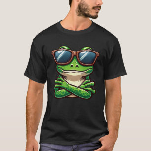 T-shirt Cool grenouille toad newt lunettes de soleil dessi