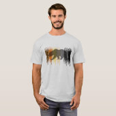 T-shirt Cool Grunge Ours Ombre Gay Pride Ours (Devant entier)