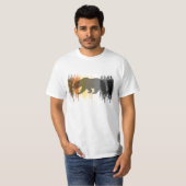 T-shirt Cool Grunge Ours Ombre Gay Pride Ours (Devant entier)