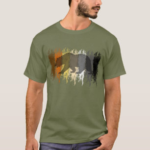 T-shirt Cool Grunge Ours Ombre Gay Pride Ours