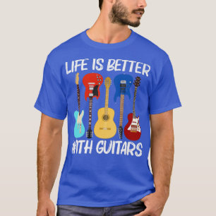 T-shirt Cool Guitar Design For Men Women Band Player Music