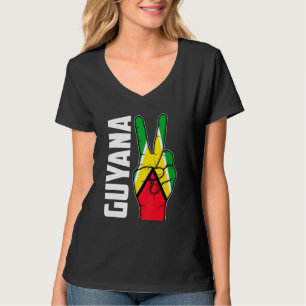 T-shirt Cool Guyane Drapeau Victoire Deux doigts Patriotiq