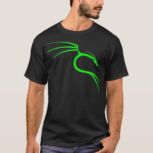 T-shirt Cool Hacker Tee - shirts Nerd - Kali Linux Dragon (Devant)