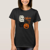 T-shirt Cool Halloween Meow Boo Boo Cat Illustration Graph (Devant)