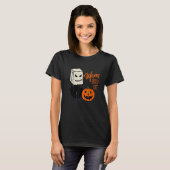 T-shirt Cool Halloween Meow Boo Boo Cat Illustration Graph (Devant entier)