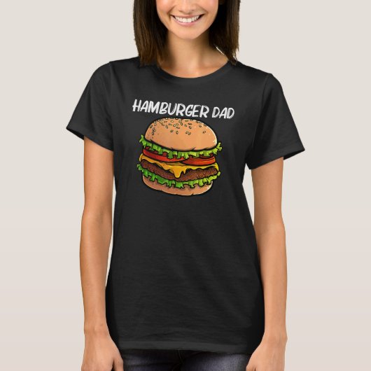 T-shirt Cool Hamburger For Dad Father Burger Cheeseburger (Devant)