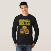 T-shirt Cool Hamburger Hommes Femmes Cheeseburger Fast Foo (Devant entier)