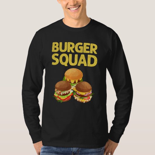 T-shirt Cool Hamburger Hommes Femmes Cheeseburger Fast Foo (Devant)