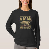 T-shirt Cool Harmonica For Men Boys Harmonica Player Instr (Devant)