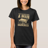 T-shirt Cool Harmonica For Men Boys Harmonica Player Instr (Devant)