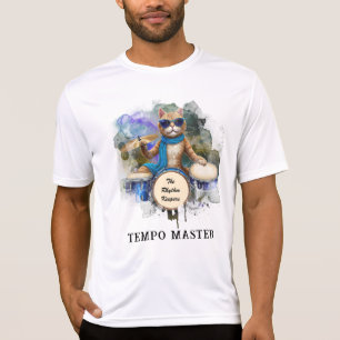 T-shirt *~* Cool Hip Cat DRUMMER AP91 Percussionniste