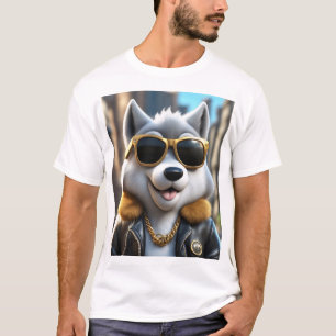 T-shirt Cool, Hip, Loup Fluffy tendance