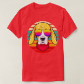 T-shirt Cool Hipster Chien Retro Style (Design devant)