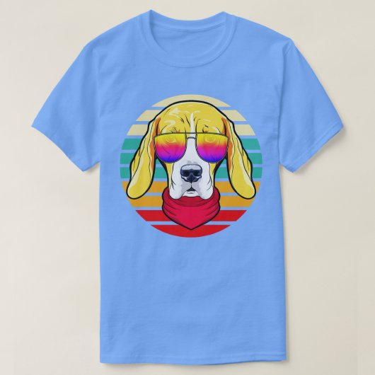 T-shirt Cool Hipster Chien Retro Style (Design devant)
