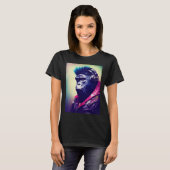 T-shirt Cool Hipster Colorful Gorilla Illustration Graphic (Devant entier)