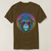 T-shirt Cool Hipster Monkey Primate Jungle Safari Zoo Anim (Design devant)