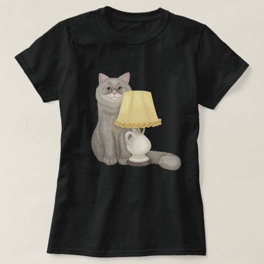 T-shirt Cool histoire brun chat (Design devant)