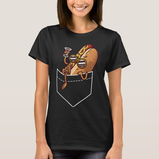 T-shirt Cool Hot Dog Conception Pour Hommes Femme Plat Hot (Devant)