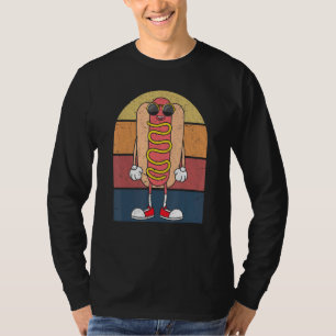 T-shirt Cool Hot Dog Fast Food Lunettes de soleil Weiner F