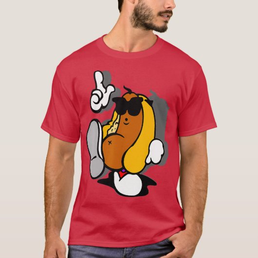 T-shirt Cool Hot Dog Standard T (Devant)