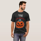 T-shirt Cool I Love Halloween Jack O Lantern  1 (Devant entier)