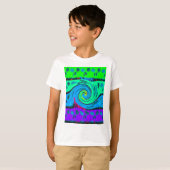 T-shirt Cool I Love Hawaii : Floral Pop Art motif Design (Devant entier)