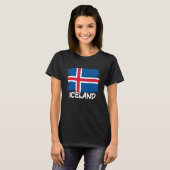 T-shirt Cool Iceland Flag (Devant entier)