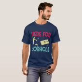 T-shirt cool ici cornhole word art (Devant entier)