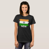 T-shirt Cool India Flag (Devant entier)