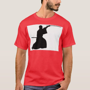 T-shirt Cool Japonais Samurai guerrier avec épée Katana (