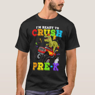 T-shirt Cool Je suis prêt à écraser Pré K Monster Truck Ba