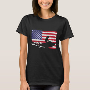 T-shirt Cool Jet Ski Pour Hommes Femmes Skieuses Us Drapea