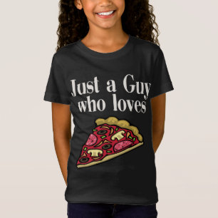 T-Shirt Cool juste un type qui aime drôle Slice Man Boy Pi
