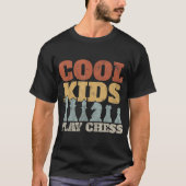 T-shirt Cool Kids Play Chess Design (Devant)