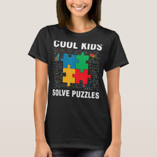 T-shirt Cool Kids Solve Puzzles Jigsaw Puzzles Math