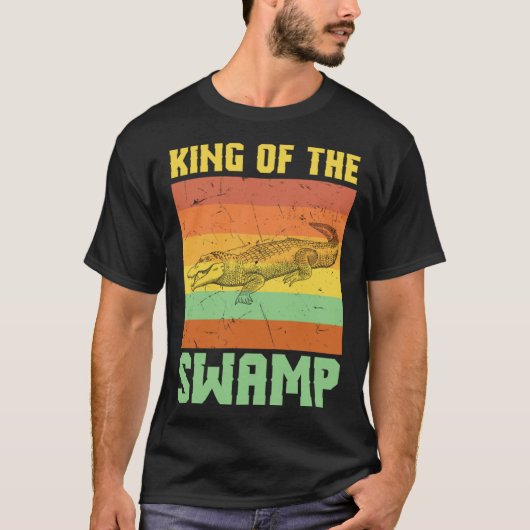 T-shirt Cool King Of The Swamps Crocodile Swamp (Devant)