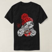 T-shirt Cool Lazy Day Noël Sloth Anime Boire Hot C (Design devant)