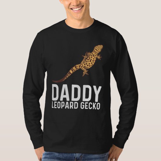 T-shirt Cool Leopard Gecko Pour Hommes Papa Tiny Dinosaur (Devant)