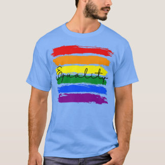 T-shirt Cool Lgbt Rainbow Pride Drapeau Design Égalité Dro