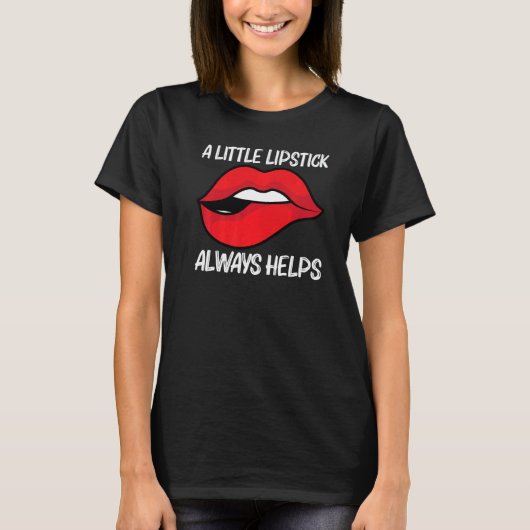 T-shirt Cool Lipstick For Men Women Cosmetic Makeup (Devant)