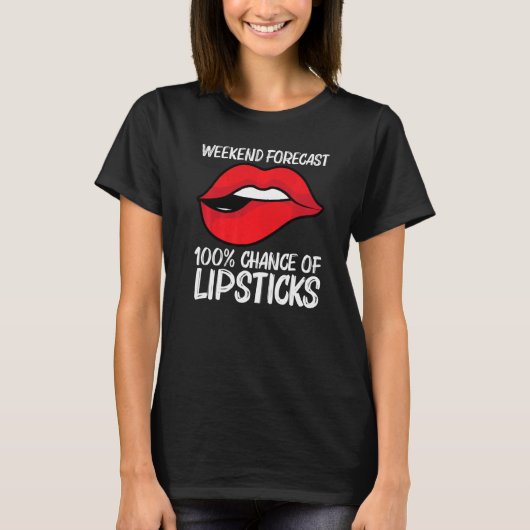 T-shirt Cool Lipstick For Men Women Cosmetic Makeup (Devant)
