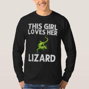 T-shirt Cool Lizard Pour Filles Enfants Gecko Green Reptil