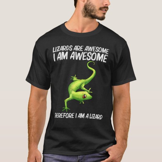 T-shirt Cool Lizard Pour Hommes Femmes Gecko Green Reptile (Devant)